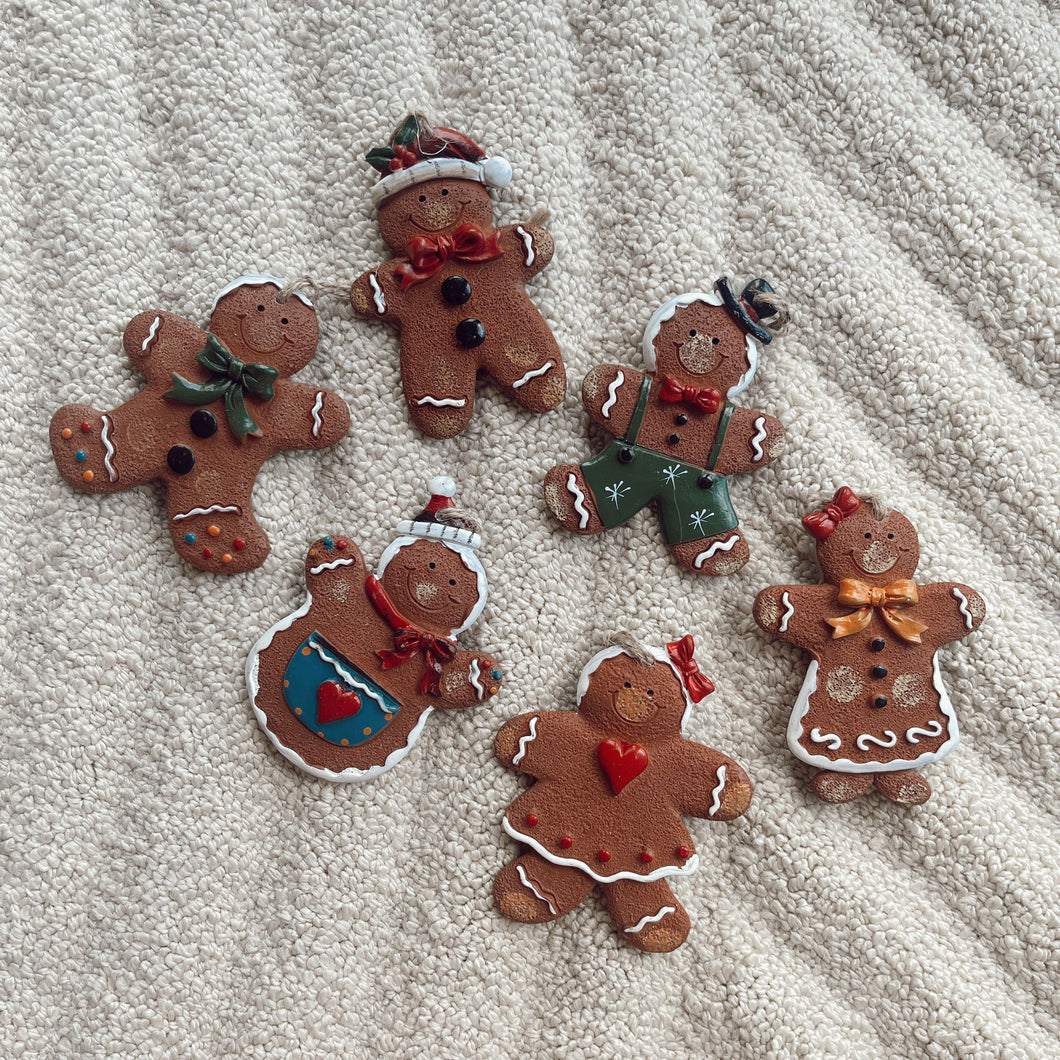 Gingerbread Clay Christmas Tree Ornaments