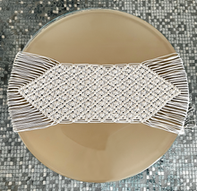 Load image into Gallery viewer, Nola Pattern Macramé Table Runner
