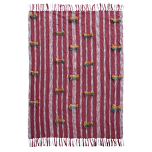 Load image into Gallery viewer, Cora Striped Tassel Throw
