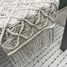 Load image into Gallery viewer, Jonah Checkered Pattern Macramé Table Runner
