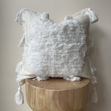 Load image into Gallery viewer, Brooke Tufted Cotton Slub Tassel Cushion
