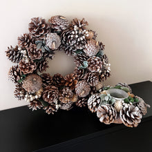 Load image into Gallery viewer, Pine Wreath &amp; Candle Holder
